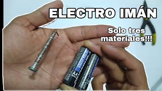 Como hacer un Electro Imán casero  Explicado paso a paso [upl. by Gilliette]