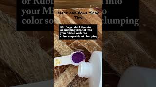 Melt and Pour Soapmaking Tips How to Prevent Mica Powder from Clumping in Soap [upl. by Ailima]