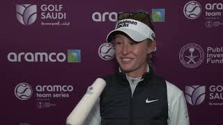 Ladies European Tour Aramco Team Series London Runde 2  Interview Nelly Korda [upl. by Novah726]