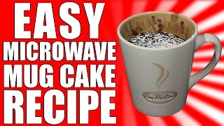 EASY Microwave Chocolate Mug Cake Recipe [upl. by Sherrer]