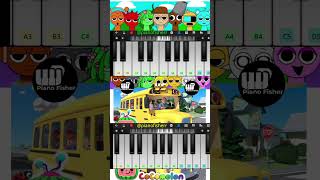 Fun time Incredibox Sprunki Vs The Wheels On The BUS  Easy Piano Tune shorts [upl. by Meador]