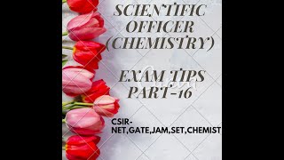 Scientific Officer Chemistry Exam Tips Part16 [upl. by Adnilemre]