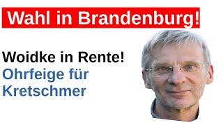 Wahl in Brandenburg Landtagswahl Wahlumfrage Sonntagsfrage Woidke in Rente Kretschmer abgestraft [upl. by Agneta]