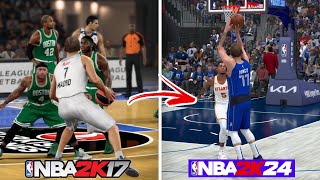 StepBack Jumper With Luka Doncic On Every NBA 2K [upl. by Aihsenat]