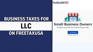 How to do Business Taxes for LLC on FreeTaxUSA LATEST GUIDE [upl. by Firehs]