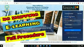 DG Shipping Elearning Full Procedure  How to Enroll for STCW Courses on DG Shipping Website [upl. by Eldridge]