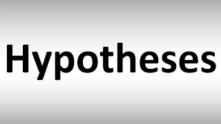 How to Pronounce Hypothesis Plural Hypotheses [upl. by Enyallij]