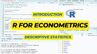 L2 Introduction to R for Econometrics  Descriptive Statistics  Sem 4 Econometrics baeconomics [upl. by Jourdan]