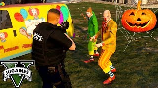 🎃RETOUR DES CLOWNS TUEURS🎃  GTA 5 LSPDFR [upl. by Ahsatsana]