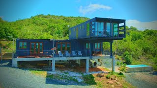 How 53ft Shipping Containers Built this Oceanfront House [upl. by Leid]