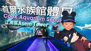 參觀首爾水族館Asem Tower Coex Aquarium Seoul 體驗日 [upl. by Meingoldas]