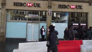 Sheffield city centre Fargate HSBC only functioning branch is closed [upl. by Anoerb]