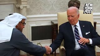 President Biden meets with UAE president to discuss war in Gaza deescalating conflict in Lebanon [upl. by Branen]