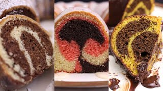 Marble Bundt Cake  3 Ways  Delicious and Easy Recipes 🍰 [upl. by Chassin]