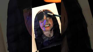 Billie Eilish on blue 💙 art painting fyp shorts [upl. by Arman]