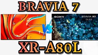 Sony Bravia 7 Mini LED vs Sony Bravia A80L OLED  MINI LED vs OLED oled sonybraviatv [upl. by Kerrill445]