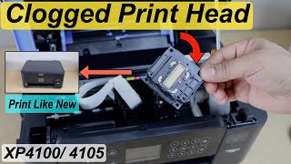 Epson XP 4100 Clean Print Head Manually Unclog Replace or Repair Printhead amp Print Like New [upl. by Rotceh]