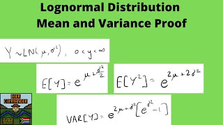 Lognormal Distribution Mean and Variance Proof [upl. by Irmgard]