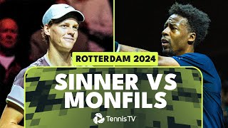 ENTERTAINING Jannik Sinner vs Gael Monfils Highlights  Rotterdam 2024 [upl. by Nnyw88]