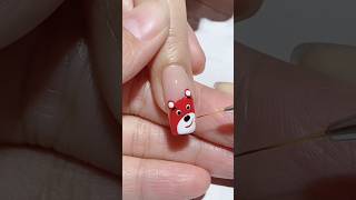 Very Easy Teddy🧸 Bear Nail Art nailtutorial​ nailsart​ nailartistkim​ shorts polygelnails [upl. by Rosetta]