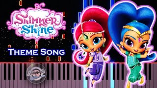 Shimmer and Shine Opening Piano Tutorial [upl. by Hakym]