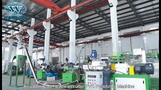 2001000kgh Double Stage Plastic Pelletizer Line Soft PVC Pelletizer Water Ring Granulator Machine [upl. by Steinberg]