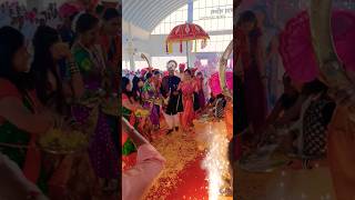 Wedding entry maharastrianwedding marathi marriedlife lagna shortvideo [upl. by Eilis748]