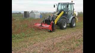 AGRITECSchlegelmulcher GS50160V hydr Antrieb an Kramer Radlader 750 2 wwwagritecde [upl. by Ramed]