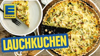 Lauchkuchen  Herzhaftes und schnelles Gebäck [upl. by Katina]