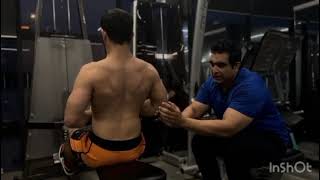 Rowing machine exercise for back by fitness Philosopher khudadad khanMr Pakistan [upl. by Kinch]