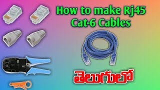 How to make RJ45 cat6 cable  Telugu  by Syam  new mobiletricks [upl. by Tanitansy346]