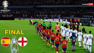 Spain Vs England  FINAL UEFA Euro 2024  Full Match All Goals  Realistic PES Gameplay [upl. by Aniuqal]