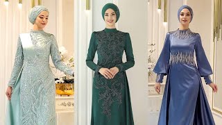 2023 Koleksiyon Tesettür Abiye Modelleri Turkish Hijab Dresses فساتين سهرة للمحجبات [upl. by Ada216]