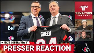 Immediate Reaction From Ottawa Senators Introductory Press Conference For Head Coach Travis Green [upl. by Delwyn]