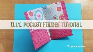 DIY Pocket Folder for Pocket Size MidoriFauxdori Style Travelers Notebook [upl. by Fowler]