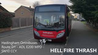 Hedingham Omnibuses  Route D1  ADL E200 MPD  SN10 CCY [upl. by Notlek]