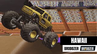 Rigs of Rods Monster Jam Brodozer Freestyle Hawaii [upl. by Townshend]