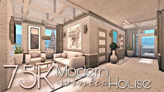 BLOXBURG 75K MODERN WINTER HOUSE  NOGAMEPASS [upl. by Aveneg543]