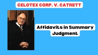 Celotex Corp v Catrett Explained [upl. by Acinyt974]