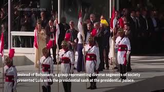 Brazils new president Lula addresses crowd [upl. by Ais]