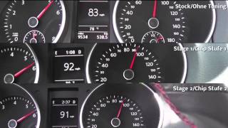 GTI MK6 Stock vs Stage 1 vs Stage 2  GTI VI Standard vs Chiptuning 1 vs Chiptuning Stufe 2 [upl. by Sesmar]