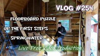 First half of the staircase Floorboard puzzle Springwinter Vlog 254  S5 [upl. by Asilehs224]