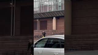 Danny MacAskill spotted pulling stunts behind St Enoch centre in Glasgow [upl. by Eanom63]