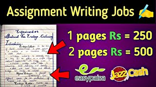 Online Assignment Writing Jobs  Handwriting Assignment Work  Earn Money Online  Work From Home [upl. by Gabi]