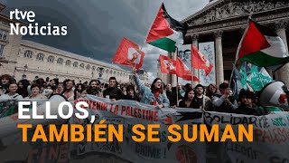 PROTESTAS PROPALESTINA Se EXTIENDEN a UNIVERSIDADES de TODO el MUNDO  RTVE Noticias [upl. by Akiram]