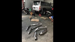 Toyota Land Cruiser 80 1HDT HDJ81 Custom 3” Full Exhaust with Muffler [upl. by Carissa]