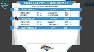 Ainslie Park 2XI v South Croydon 2XI [upl. by Einoj]