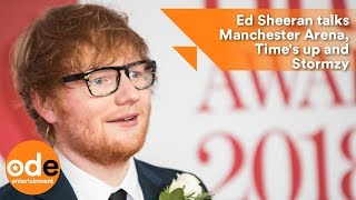 Ed Sheeran talks Manchester Arena Times up and Stormzy  BRITs 2018 [upl. by Lavelle571]