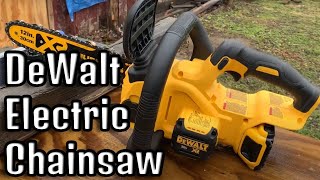 DeWalt Electric 12 in 20V MAX Chainsaw  Review Smaller Battery   DCCS620B [upl. by Noreh]