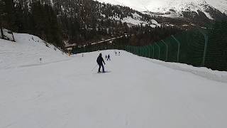 SOLDEN Austria skiing BLUE ski slope called 6 GoPro HD POV  April 2024 [upl. by Lorsung433]